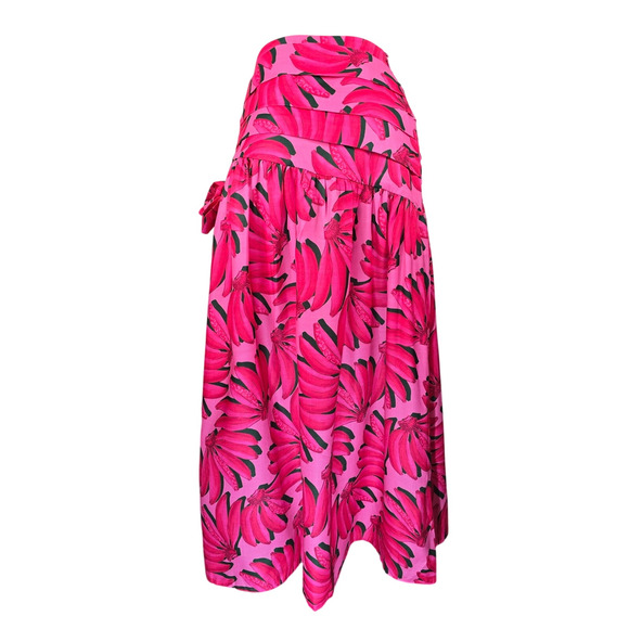 HT 360 Collective Hawiian Banana's Novelty Design Maxi Skirt Women's S NWOT - Picture 3 of 7